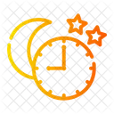 Nachtzeit Uhr Uhrzeit Und Datum Symbol