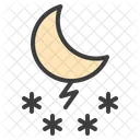 Nacht Mond Schnee Symbol