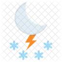 Nacht Mond Schnee Symbol