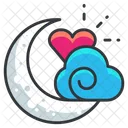 Nacht Liebe Mond Icon