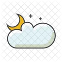 Nacht Wolke Mond Icon