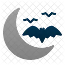 Mond Fledermaus Nacht Symbol