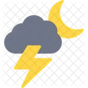 Nacht Gewitter  Symbol