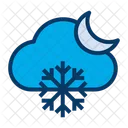 Nacht Schneefall Schneeflocke Symbol