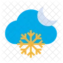 Nacht Schneefall Schneeflocke Symbol