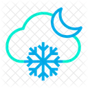 Nacht Schneefall Schneeflocke Symbol