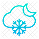 Nacht Schneefall Schneeflocke Symbol