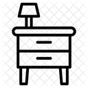 Nachttisch Mobel Interieur Symbol
