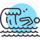 Natation Vague Nageur Icon