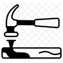 Nail Fixing Hammer Repairing Icon