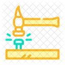 Nail Hammering Color Icon