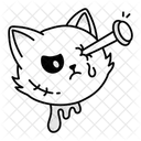 Nailed Cat Black Magic Feline Icon