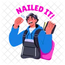 Nailed It Achievement Accomplishment Icon