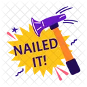 Nailed It Typography Praise Icon