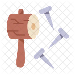 Nails And Hammer  Icon