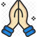 Handm Namaste Hand Gesture Icon