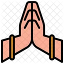 Namaste Symbol Hand Icon