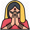 Namaste Greetings Hindu Icon