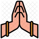 Namaste Symbol Hand Icon