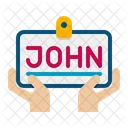 Name Name Plate John Icon