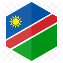 Namibia Flag Hexagon Icon