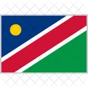 Namibie Drapeau Pays Icône