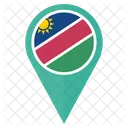 Namibie Drapeau Icône