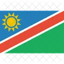 Namibie Drapeau Monde Icône