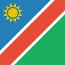 Namibie Drapeau Monde Icône