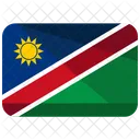 Namibie Drapeau Pays Icône