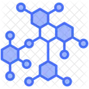 Nanotechnologie Molecule Science Icône