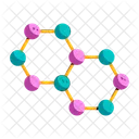 Nanotechnology Chemical Bonding Molecular Network Icon