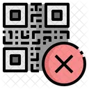 Nao Aceitar Codigo QR Reprovar Ícone