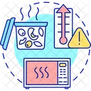 Não aqueça alimentos em plásticos  Ícone