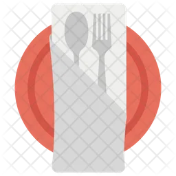 Napkin On Plate  Icon