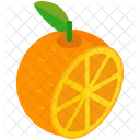 Naranja La Mitad Fruta Icono