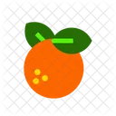 Naranja Fondo Saludable Icono