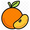 Naranja Fruta Saludable Icono