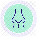 Icono De Linea De Nariz Icono