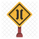 Narrow Bridge Road Post Traffic Board Icon