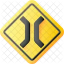 Narrow Bridge Road Sign Narrow Road Sign Icon