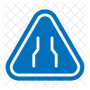 Narrow Road Warning Sign Signaling Icon
