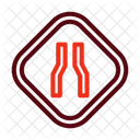 Narrow Road Road Sign Narrow Road Ahead Icon