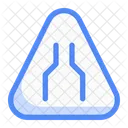 Narrow Road Road Sign Narrow Road Ahead Icon
