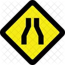 Narrow road sign  Icon