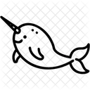 Narwal Meeresbewohner Arktisches Tier Symbol