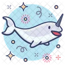 Narwhal Toothed Whale Mammal Icon