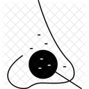 Nase mit Akne  Symbol