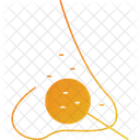 Nase mit Akne  Symbol