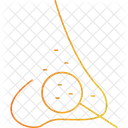 Nase mit Akne  Symbol